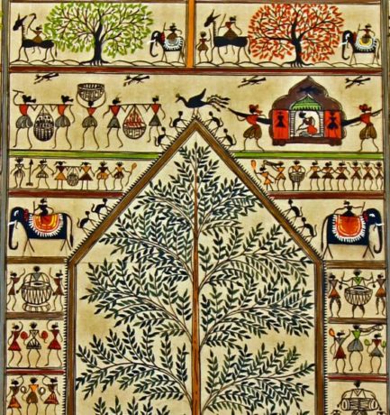 How the tribal art reflects the folk culture of India?